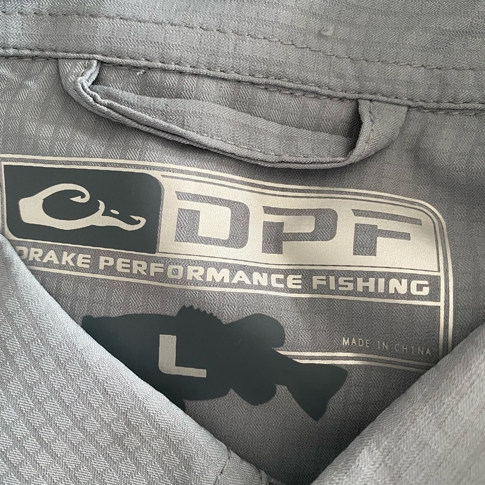 Mens Drake Large Long Sleeve Shirt Fishing Shirt - Picture 3 of 7